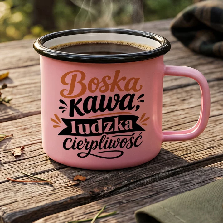 Kubek Emaliowany Dla Siostry Zakonnej Prezent Dla Kobiety: Kawa I Powołanie Kubek Emaliowany Dla Siostry Zakonnej Prezent Dla Kobiety: Kawa I Powołanie