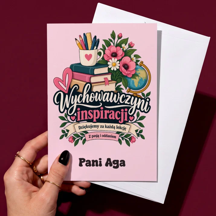 Kartka Personalizowana Dla Pani Wychowawczyni Prezent Dla Kobiety: Wychowawczyni Inspiracji