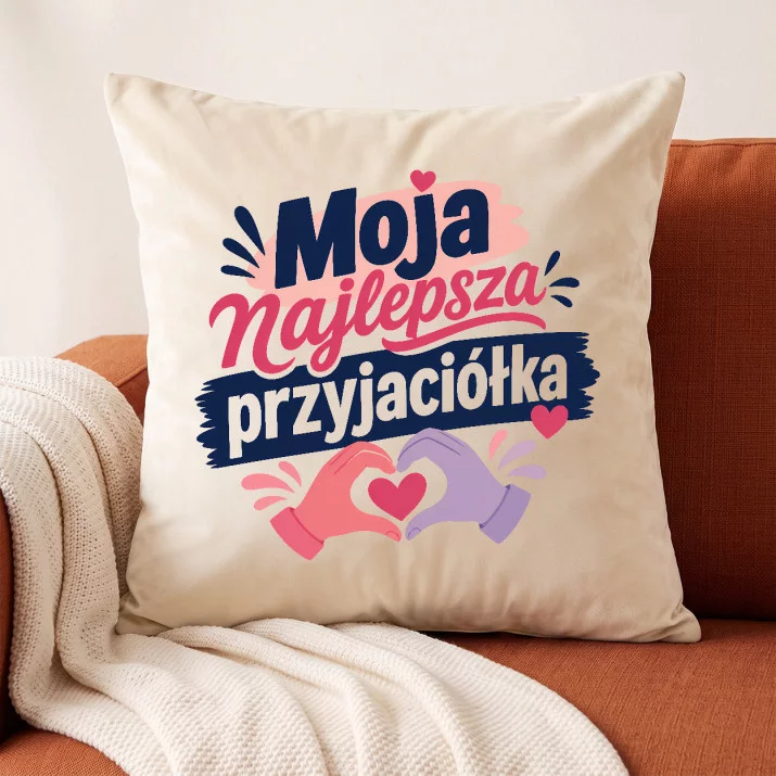 Poduszka Dekoracyjna Dla Bff Prezent Dla Kobiety: Elegancka Przyjaźń Poduszka Dekoracyjna Dla Bff Prezent Dla Kobiety: Elegancka Przyjaźń