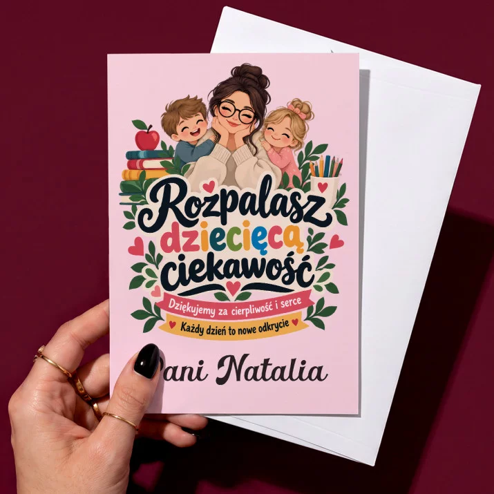 Kartka Personalizowana Dla Wychowawczyni Prezent Dla Kobiety: Rozpalasz Dziecięcą
