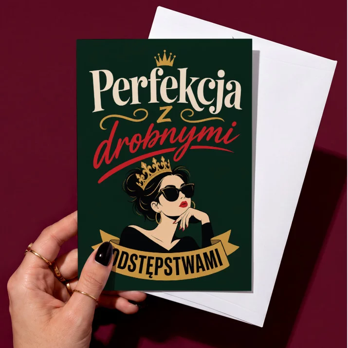 Kartka z Życzeniami Na Święta Dla Kobiety: Sarkastyczna Elegancja Kartka z Życzeniami Na Święta Dla Kobiety: Sarkastyczna Elegancja
