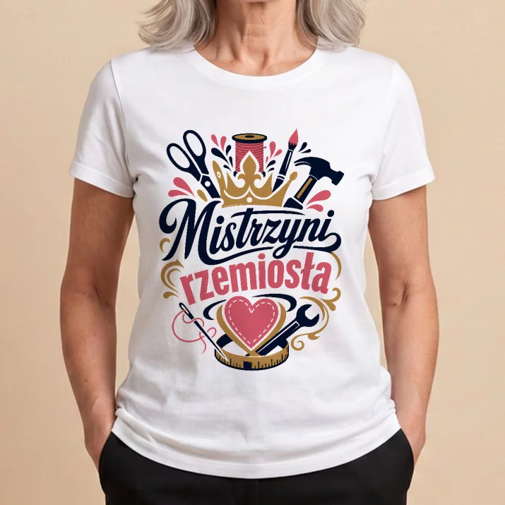 Koszulka Damska Biała Dla Babci Prezent Na Dzień Babci Dla Kobiety: Duma Rzemiosła