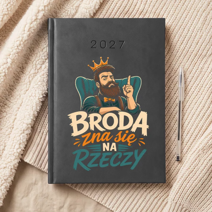 Kalendarz Książkowy A5 2027 Dla Brodacza Prezent Dla Mężczyzny: Broda Z Charakterem Kalendarz Książkowy A5 2027 Dla Brodacza Prezent Dla Mężczyzny: Broda Z Charakterem