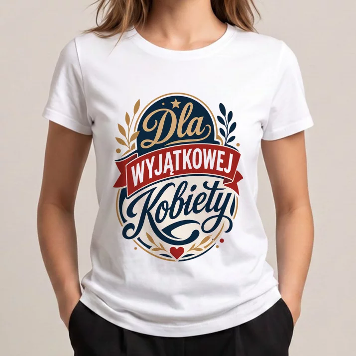 Koszulka Damska Biała Na Święta Prezent Dla Kobiety: Kobieca Elegancja