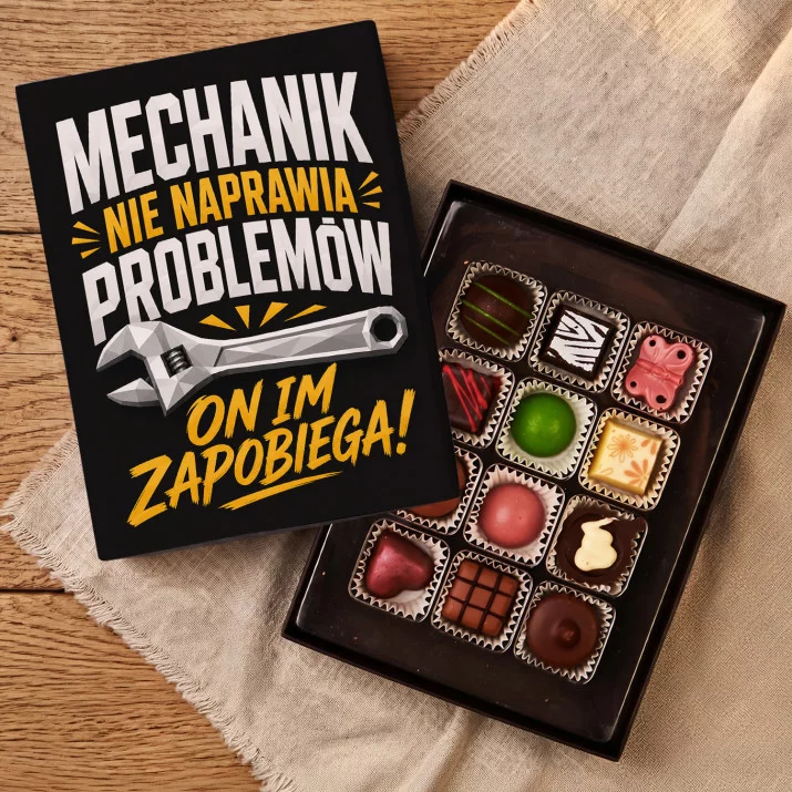 Czekoladki Dla Mechanika Prezent Dla Mężczyzny: Mechanik Zapobiega Problemom Czekoladki Dla Mechanika Prezent Dla Mężczyzny: Mechanik Zapobiega Problemom