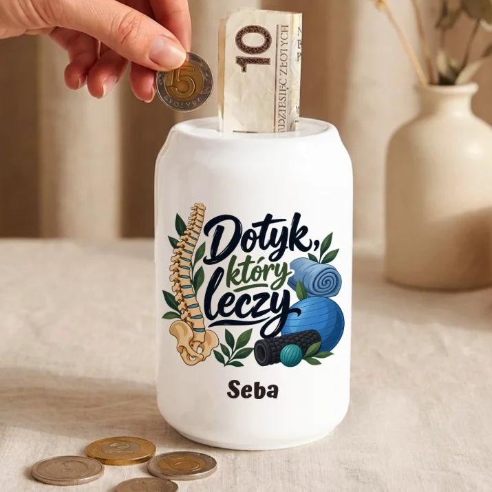 Skarbonka Dla Fizjoterapeuty Prezent Dla Mężczyzny: Dotyk, Który Leczy Skarbonka Dla Fizjoterapeuty Prezent Dla Mężczyzny: Dotyk, Który Leczy