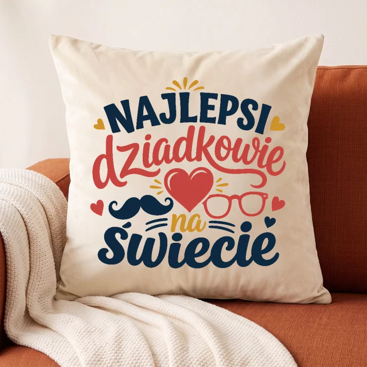 Poduszka Dekoracyjna Dla Babci i Dziadka Prezent Na Dzień Babci i Dziadka Dla Pary: Ciepło Rodzinne Poduszka Dekoracyjna Dla Babci i Dziadka Prezent Na Dzień Babci i Dziadka Dla Pary: Ciepło Rodzinne