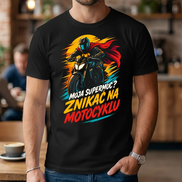 Koszulka Męska Dla Motocyklisty Prezent Dla Mężczyzny: Znikać Na Motocyklu