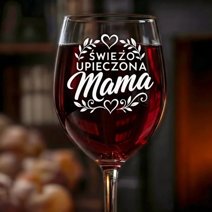 Kieliszek Do Wina Dla Świeżo Upieczonej Mamy Prezent Na Dzień Mamy Dla Kobiety: Świeżo Upieczona Mama