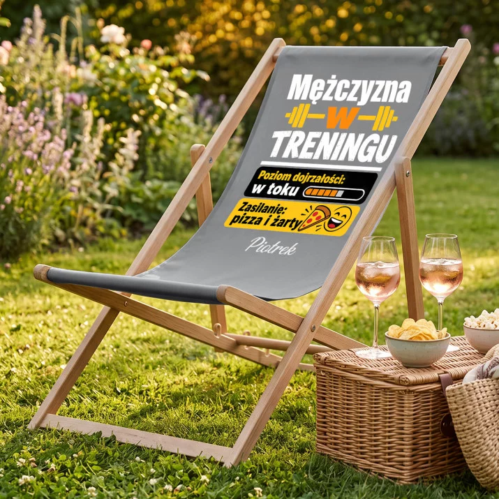 Leżak Z Nadrukiem Na 18 Prezent Dla Mężczyzny: Mężczyzna W Treningu