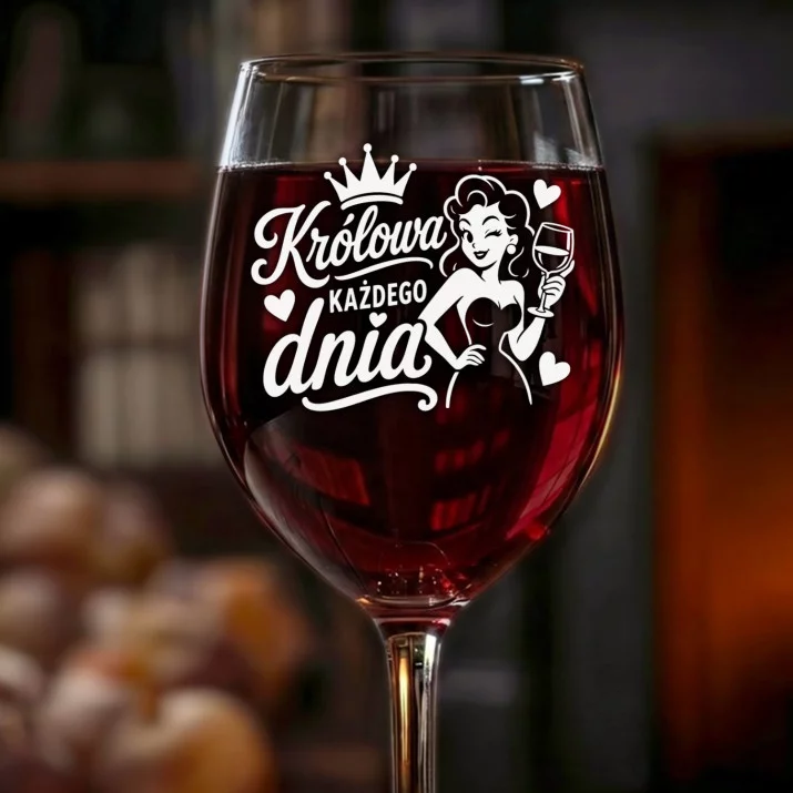 Kieliszek Do Wina Na Święta Prezent Dla Kobiety: Królowa Każdego Dnia Kieliszek Do Wina Na Święta Prezent Dla Kobiety: Królowa Każdego Dnia