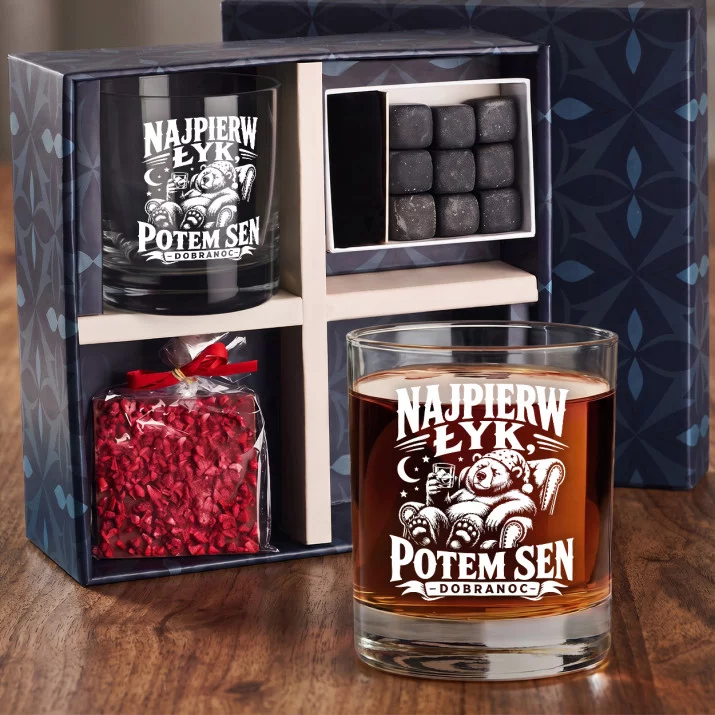 Zestaw Prezentowy Whisky Dla Śpiocha Dla Mężczyzny: Najpierw Łyk, Potem Zestaw Prezentowy Whisky Dla Śpiocha Dla Mężczyzny: Najpierw Łyk, Potem