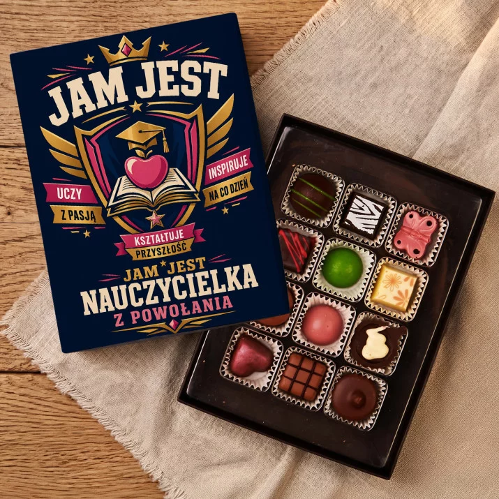 Czekoladki Na Zakończenie Roku Szkolnego Prezent Dla Kobiety: Jam Jest Nauczycielka