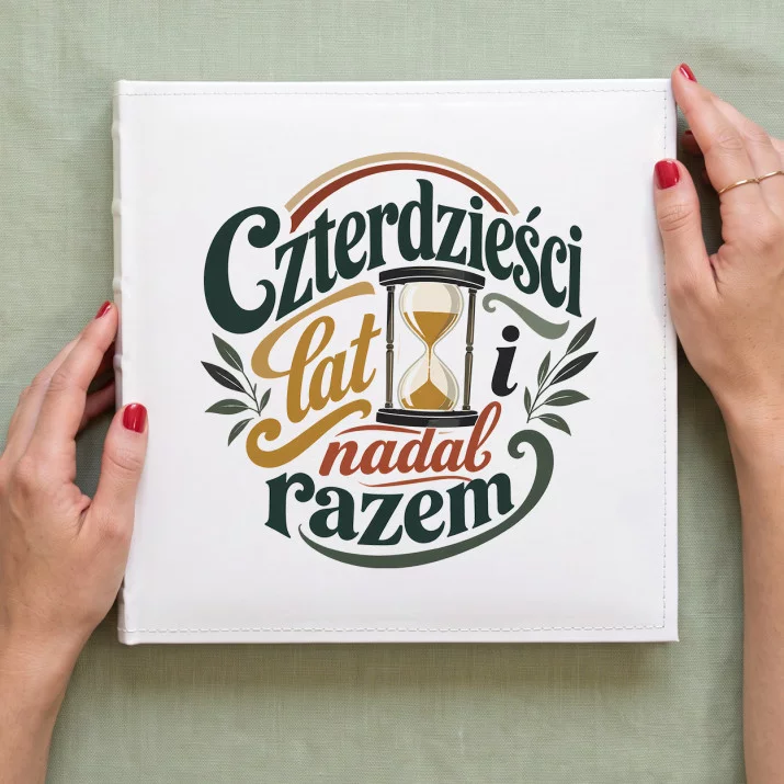 Album Na Zdjęcia Tradycyjny Na 40 Rocznicę Ślubu Prezent Dla Pary: Miłosny Retro Duet Album Na Zdjęcia Tradycyjny Na 40 Rocznicę Ślubu Prezent Dla Pary: Miłosny Retro Duet