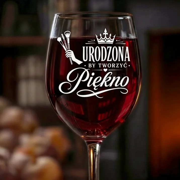 Kieliszek Do Wina Na 18 Urodziny Prezent Dla Kobiety: Urodzona By Tworzyć Piękno Kieliszek Do Wina Na 18 Urodziny Prezent Dla Kobiety: Urodzona By Tworzyć Piękno