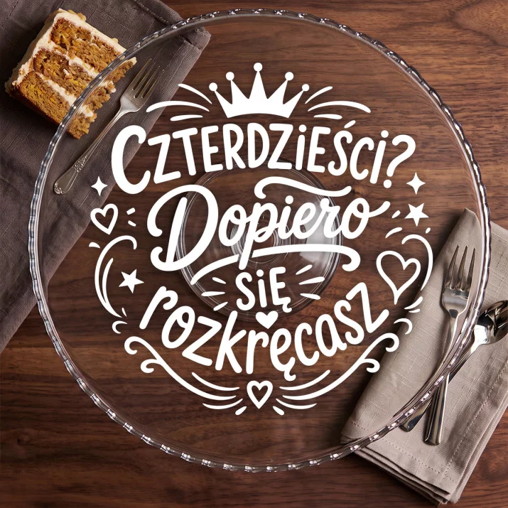 Patera Na Ciasto Na 40 Prezent Na 40 Urodziny Dla Kobiety: Subtelny Sarkazm Patera Na Ciasto Na 40 Prezent Na 40 Urodziny Dla Kobiety: Subtelny Sarkazm