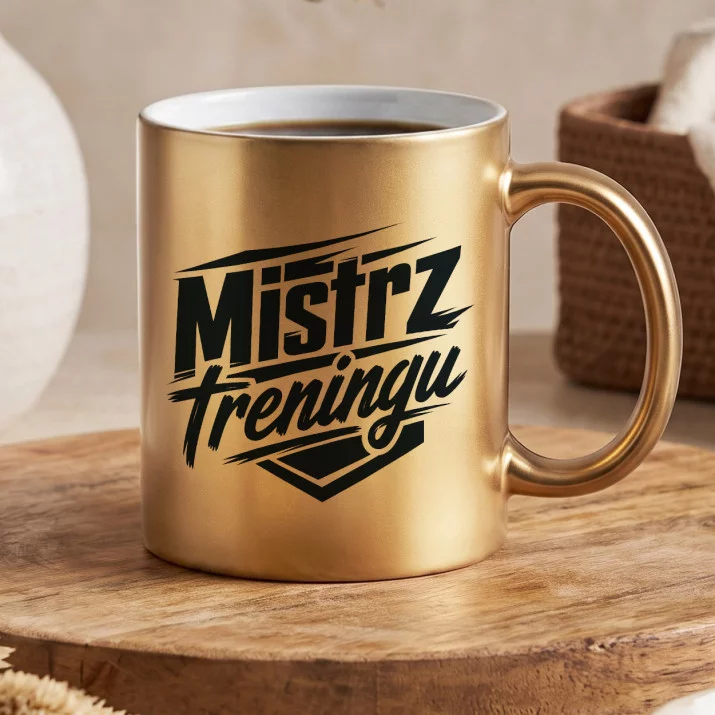 Złoty Kubek Dla Trenera Prezent Dla Mężczyzny: Emblemat Mistrza
