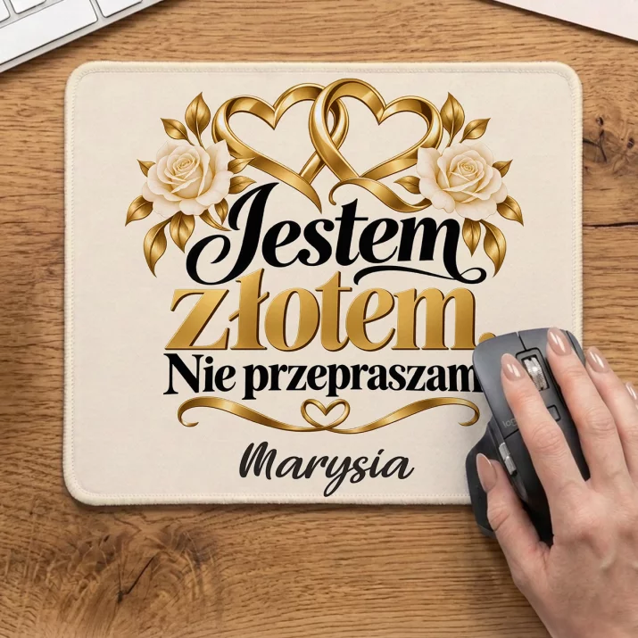 Podkładka Pod Myszkę Na 50 Rocznicę Ślubu Prezent Dla Kobiety: Jestem Złotem. Nie
