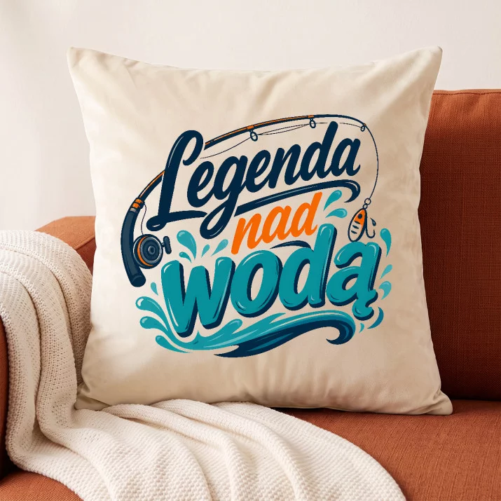 Poduszka Dekoracyjna Dla Wędkarza Prezent Dla Mężczyzny: Wędkarska Legenda Poduszka Dekoracyjna Dla Wędkarza Prezent Dla Mężczyzny: Wędkarska Legenda