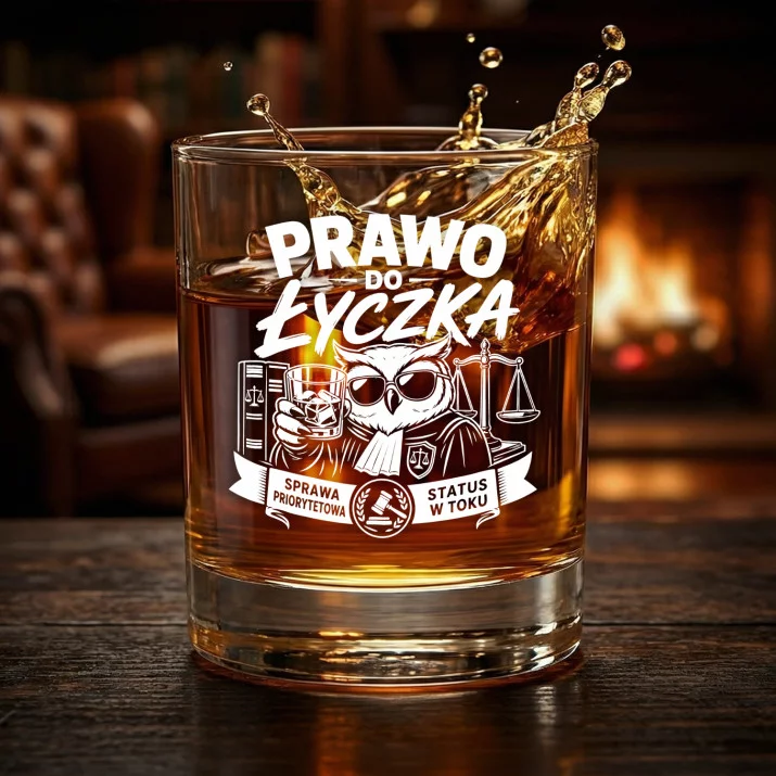 Szklanka Do Whisky Dla Studenta Prawa Prezent Dla Mężczyzny: Prawo Do Łyczka Szklanka Do Whisky Dla Studenta Prawa Prezent Dla Mężczyzny: Prawo Do Łyczka