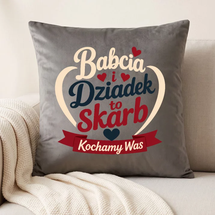 Poduszka Dekoracyjna Dla Babci i Dziadka Prezent Na Dzień Babci i Dziadka Dla Pary: Babcia I Dziadek To Skarb Poduszka Dekoracyjna Dla Babci i Dziadka Prezent Na Dzień Babci i Dziadka Dla Pary: Babcia I Dziadek To Skarb