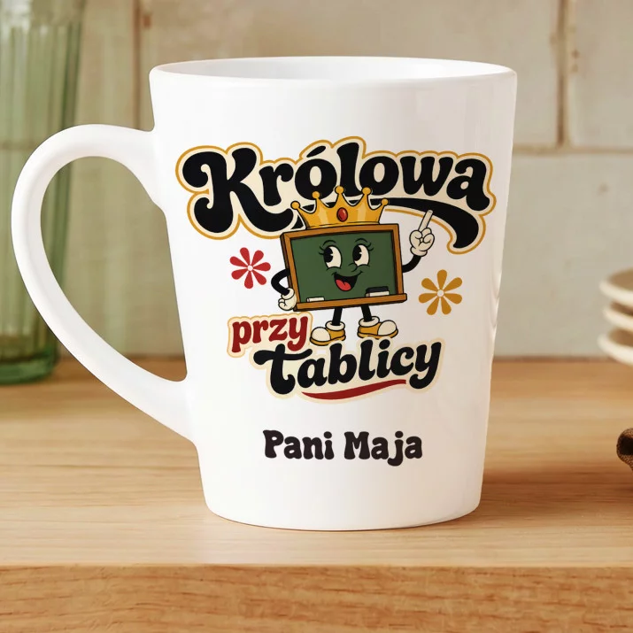 Kubek Personalizowany Dla Nauczycielki Prezent Na Dzień Nauczyciela Dla Kobiety: Królowa Przy Tablicy