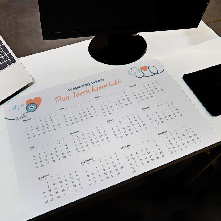 Kalendarz wspaniały lekarz - Podkładka na biurko Kalendarz wspaniały lekarz - Podkładka na biurko