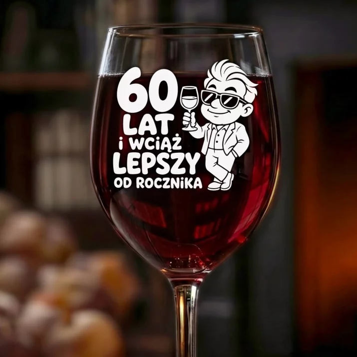 Kieliszek Do Wina Na 60 Urodziny Prezent Dla Mężczyzny: 60 Lat Lepszy Od Rocznika Kieliszek Do Wina Na 60 Urodziny Prezent Dla Mężczyzny: 60 Lat Lepszy Od Rocznika
