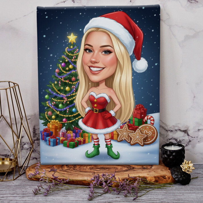 Karykatura Świąteczna - obraz na płótnie Karykatura Świąteczna - obraz na płótnie