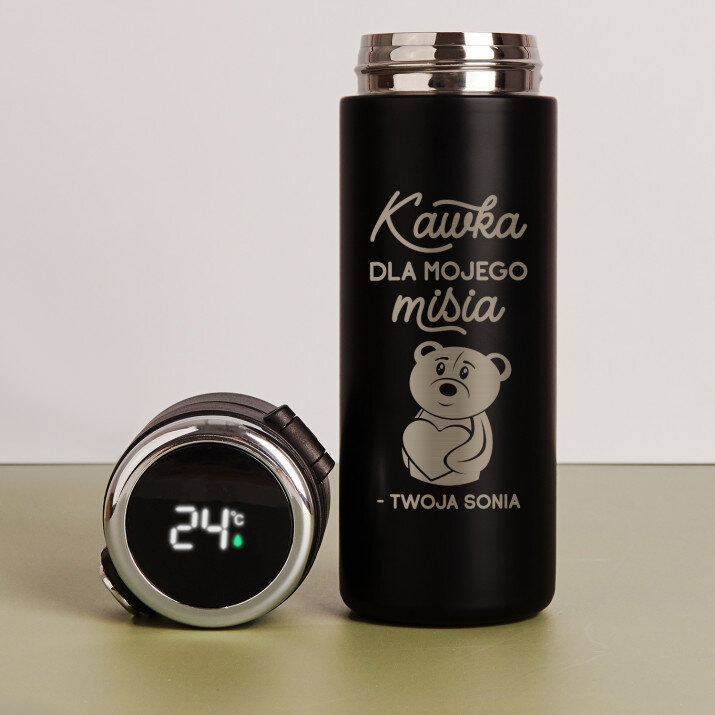 Kawka dla mojego misia - Kubek termiczny z wyświetlaczem LED Kawka dla mojego misia - Kubek termiczny z wyświetlaczem LED