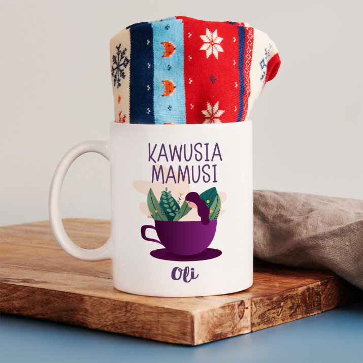 Kawusia mamusi - Zimowe skarpetki w kubku