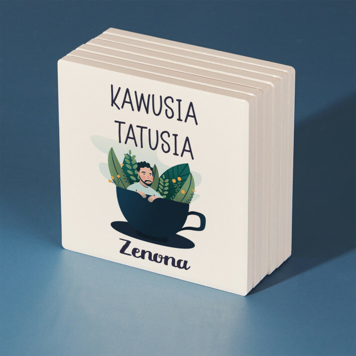 Kawusia tatusia - Podkładki ceramiczne pod kubek