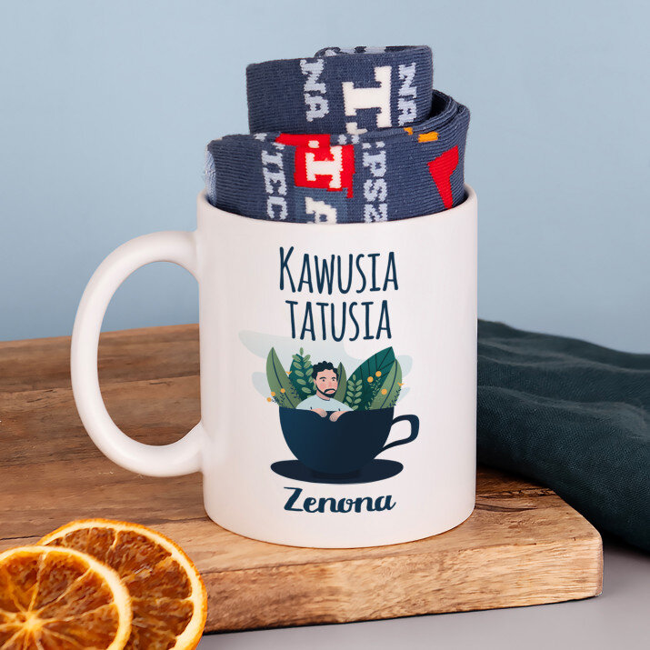 Kawusia tatusia - Skarpetki w kubku dla taty