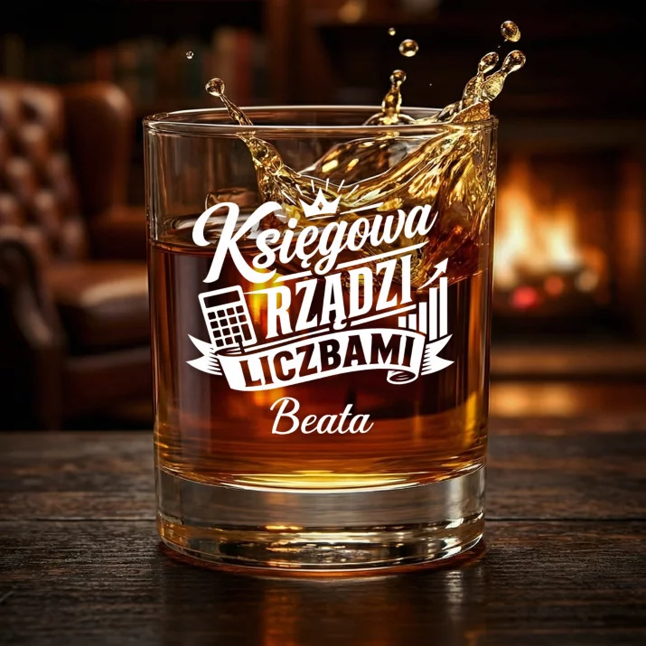 Szklanki Do Whisky z Grawerem Dla Księgowej Prezent Dla Kobiety: Księgowa Rządzi Liczbami Szklanki Do Whisky z Grawerem Dla Księgowej Prezent Dla Kobiety: Księgowa Rządzi Liczbami