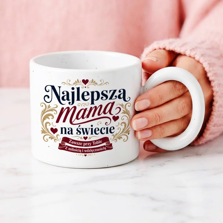 Kubek Z Okrągłym Uchem Na Dzień Mamy Prezent Dla Mamy Kobiety: Barokowa Elegancja