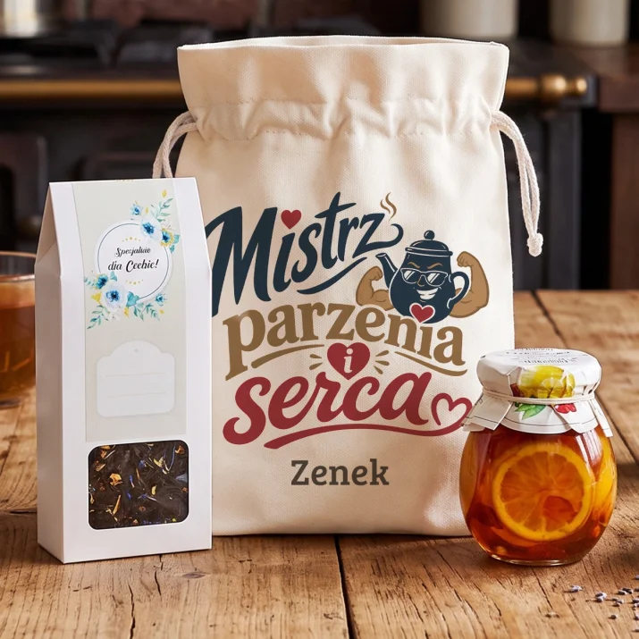 Zestaw Herbaciany Na Walentynki Prezent Na Rocznicę Dla Mężczyzny: Mistrz Parzenia I Serca