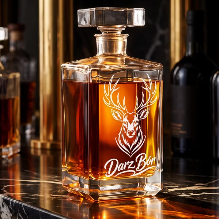 Karafka Do Whisky z Grawerem Dla Myśliwego Prezent: Darz Bór
