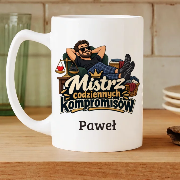 Kubek Personalizowany Na 20 Rocznicę Ślubu Prezent Dla Mężczyzny: Mistrz Codziennych