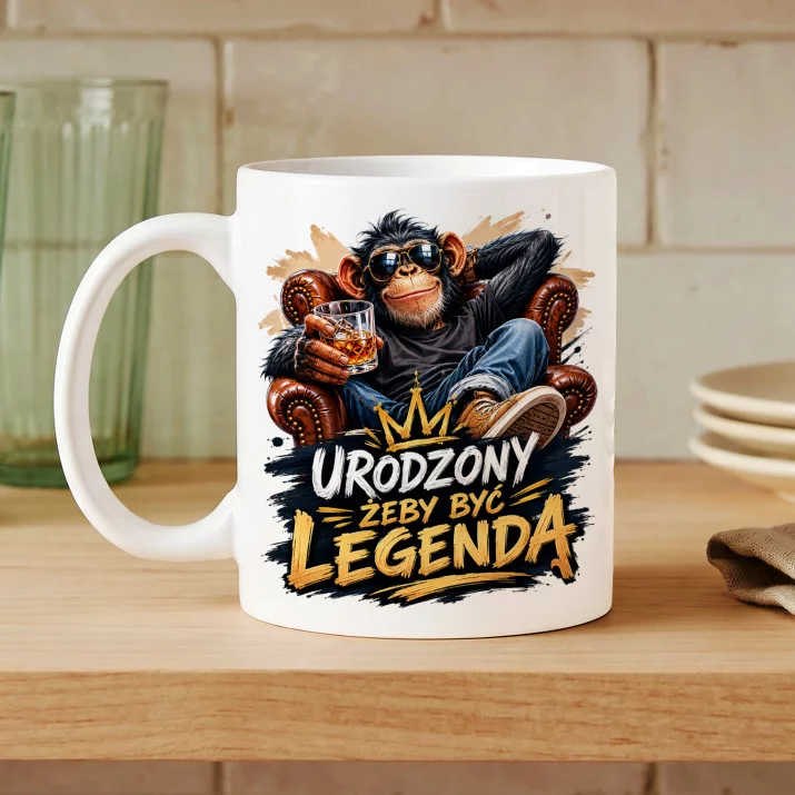 Kubek Z Nadrukiem Na Urodziny Prezent Dla Mężczyzny: Urodzony Do Bycia Legendą Kubek Z Nadrukiem Na Urodziny Prezent Dla Mężczyzny: Urodzony Do Bycia Legendą