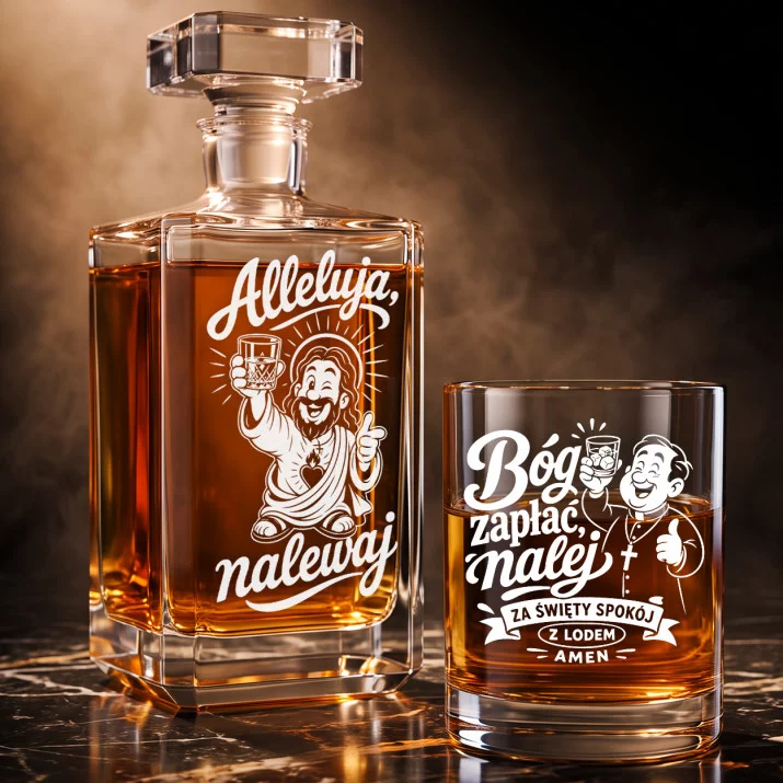 Zestaw Do Whisky Dla Katolika Prezent Dla Mężczyzny: Alleluja, Nalewaj Zestaw Do Whisky Dla Katolika Prezent Dla Mężczyzny: Alleluja, Nalewaj