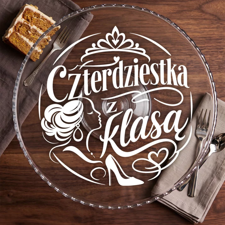 Patera Na Ciasto Dla Czterdziestolatki Prezent Na 40 Urodziny Dla Kobiety: Dojrzała Elegancja Patera Na Ciasto Dla Czterdziestolatki Prezent Na 40 Urodziny Dla Kobiety: Dojrzała Elegancja