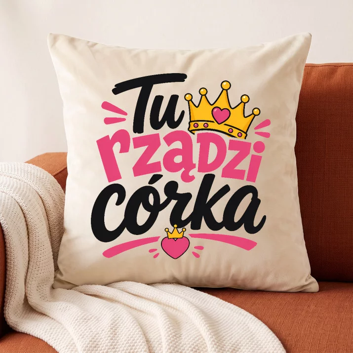 Poduszka Dekoracyjna Dla Córki Prezent Dla Kobiety: Królewska Kontrola