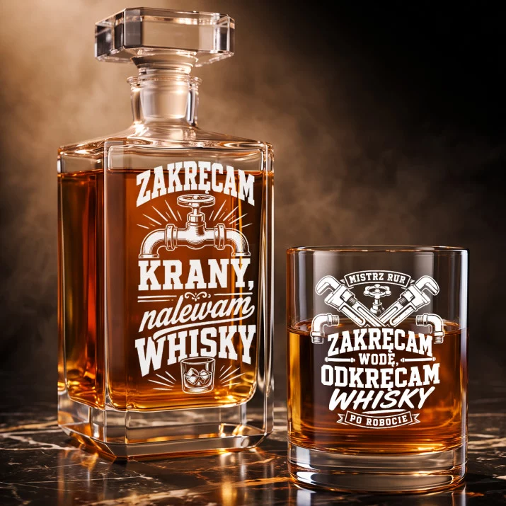 Zestaw Do Whisky Dla Hydraulika Prezent Dla Mężczyzny: Zakręcam Krany, Nalewam Whisky Zestaw Do Whisky Dla Hydraulika Prezent Dla Mężczyzny: Zakręcam Krany, Nalewam Whisky