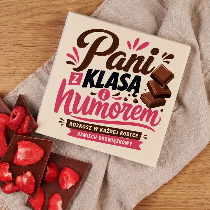 Czekolada Z Truskawkami Dla Pani Prezent Dla Kobiety: Słodki Humor Czekolada Z Truskawkami Dla Pani Prezent Dla Kobiety: Słodki Humor