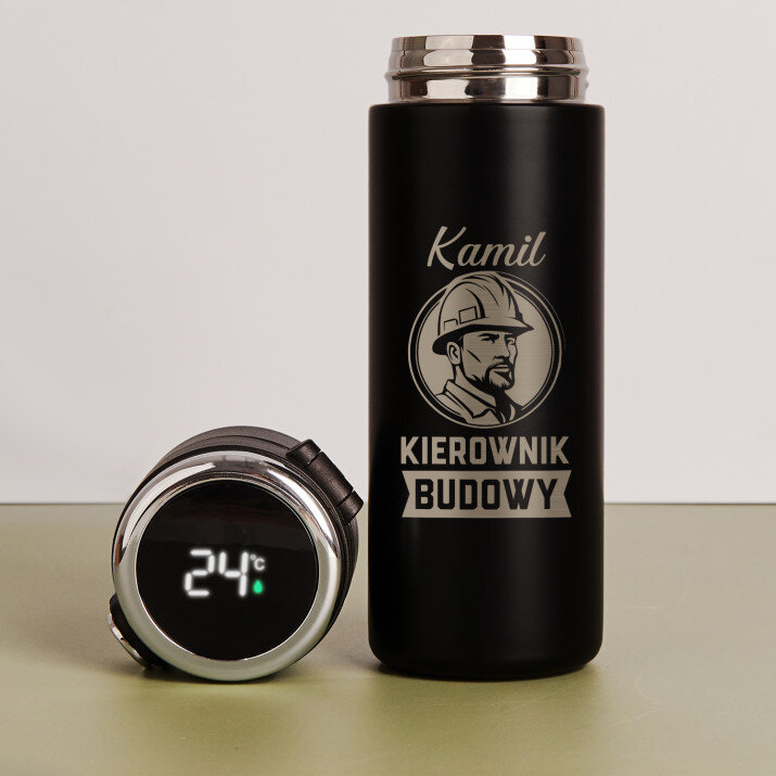Kierownik budowy - Kubek termiczny z wyświetlaczem LED Kierownik budowy - Kubek termiczny z wyświetlaczem LED
