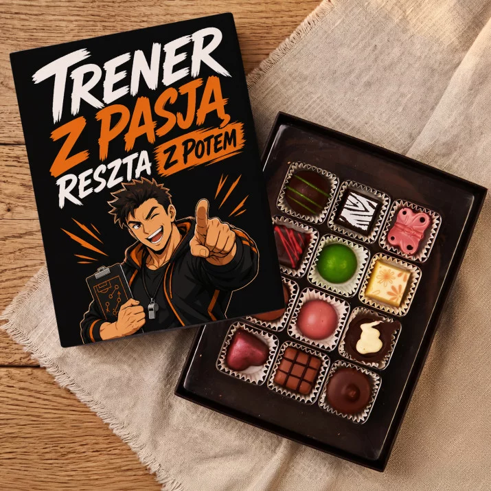 Czekoladki Dla Trenera Prezent Dla Mężczyzny: Trener Z Pasją Czekoladki Dla Trenera Prezent Dla Mężczyzny: Trener Z Pasją