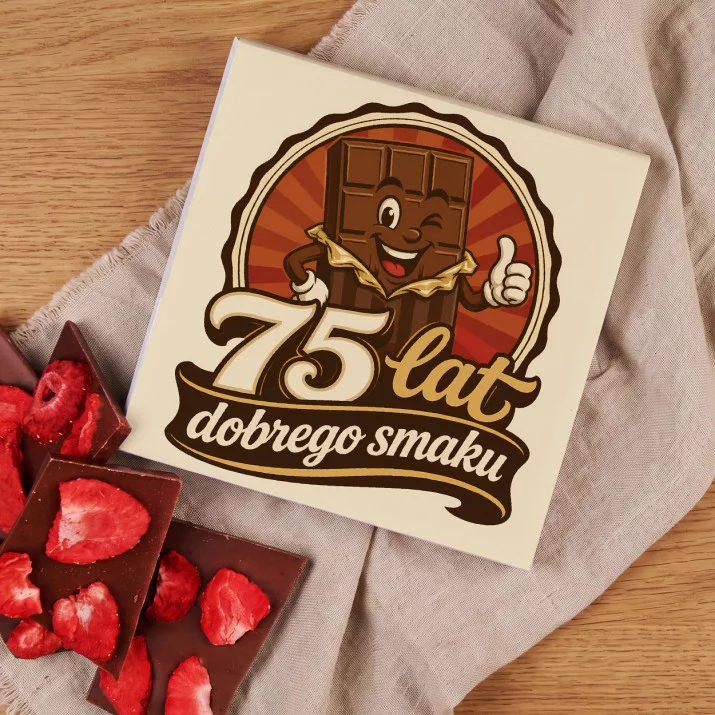 Czekolada Z Truskawkami Dla 75 Latka Prezent Na 75 Urodziny Dla Mężczyzny: Retro Medal Smaku