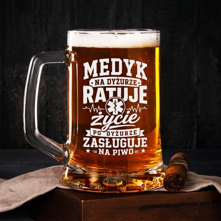 Kufel Dla Medyka Prezent Dla Mężczyzny: Medyk Zasługuje Na Piwo