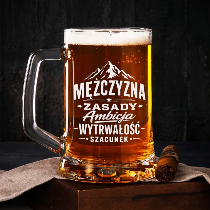 Kufel Dla Mężczyzny Prezent Dla Mężczyzny: Męskie Wartości Grawer