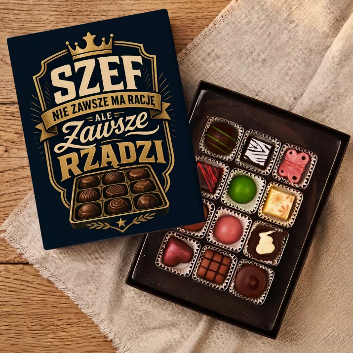 Czekoladki Dla Szefa Prezent Dla Mężczyzny: Szef Zawsze Rządzi Czekoladki Dla Szefa Prezent Dla Mężczyzny: Szef Zawsze Rządzi